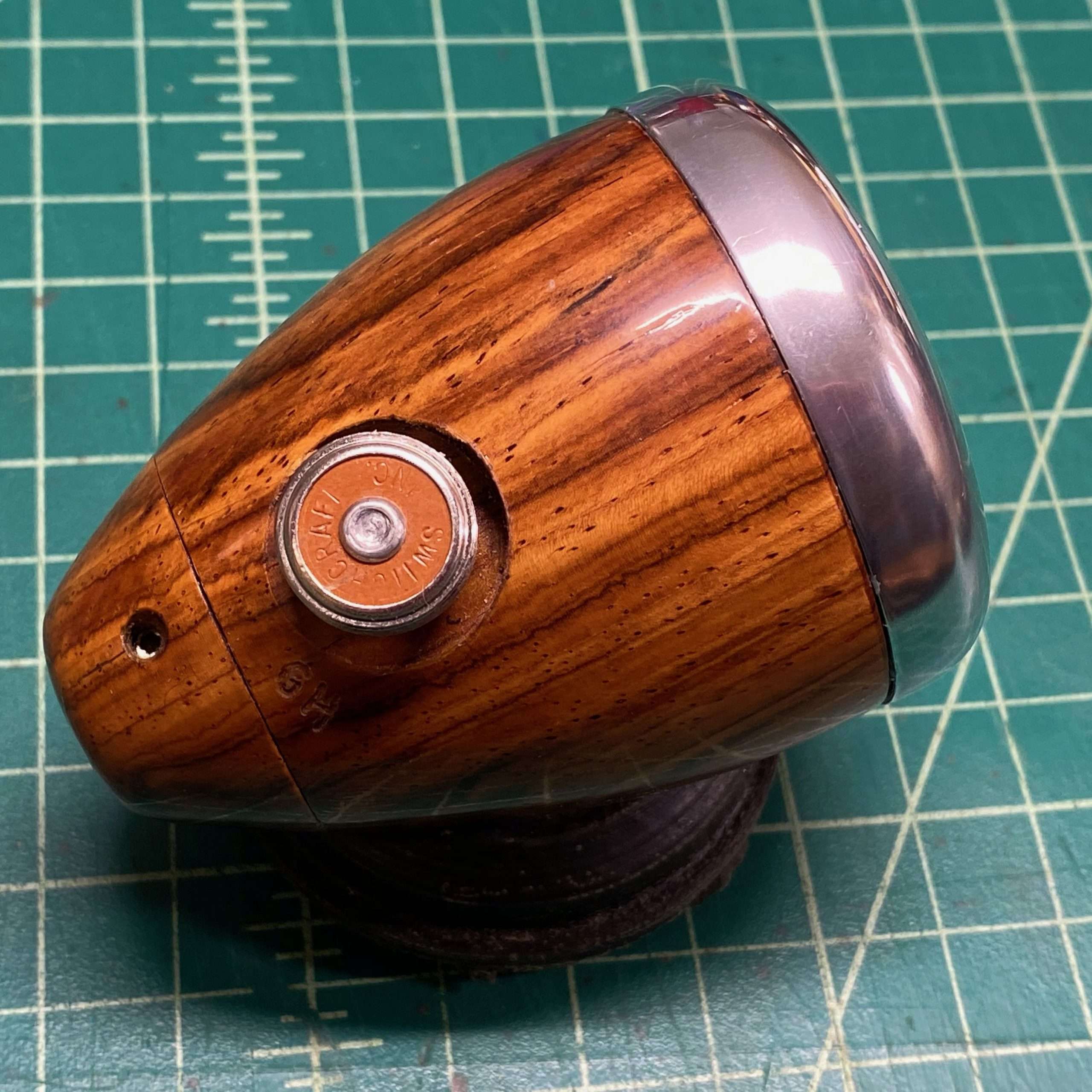 Blows Me Away Custom Wood Harp Mic with Heumann Element and Stealth VC Simple Mics