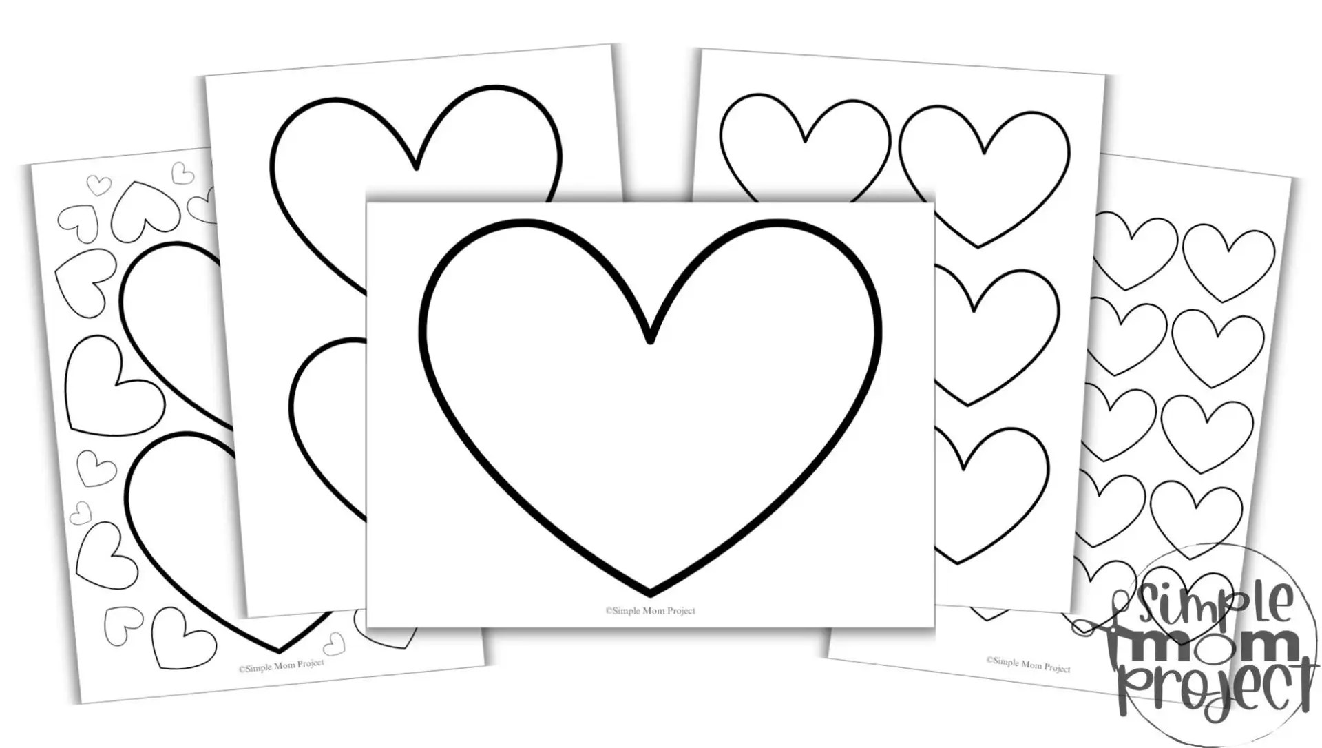 Free Printable Heart Outline Template Simple Mom Project