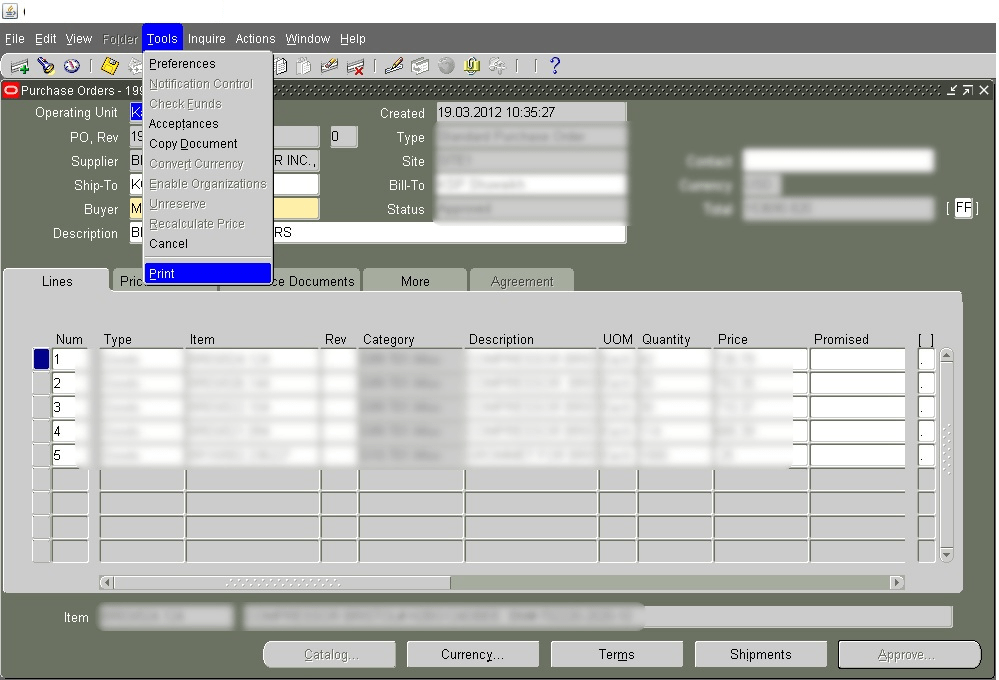 Oracle Application R12 Print custom report using CUSTOM