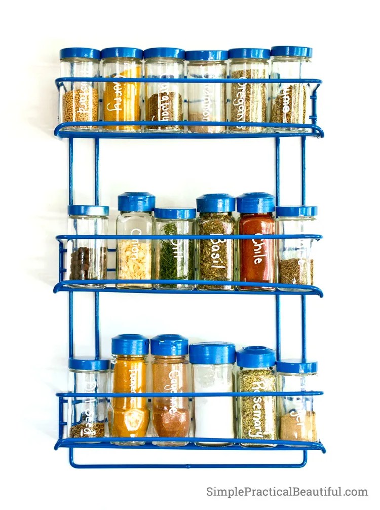 DIY Spice Rack Update - Simple Practical Beautiful