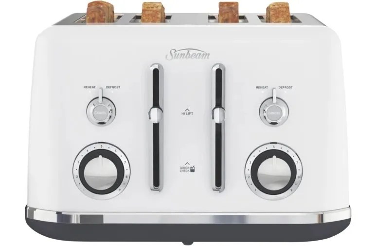 Sunbeam Alinea Collection 4 Slice Toaster White Simple Registry