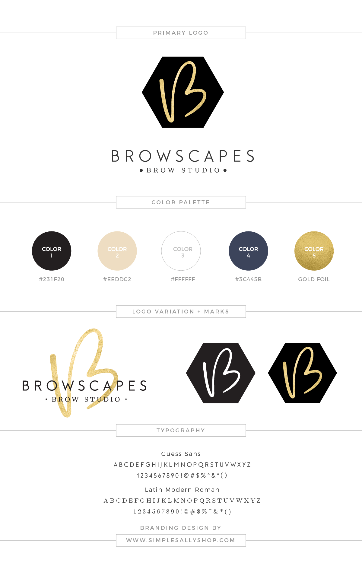 Small Business Logo Design Browscapes Brow Studio » Simple Sally