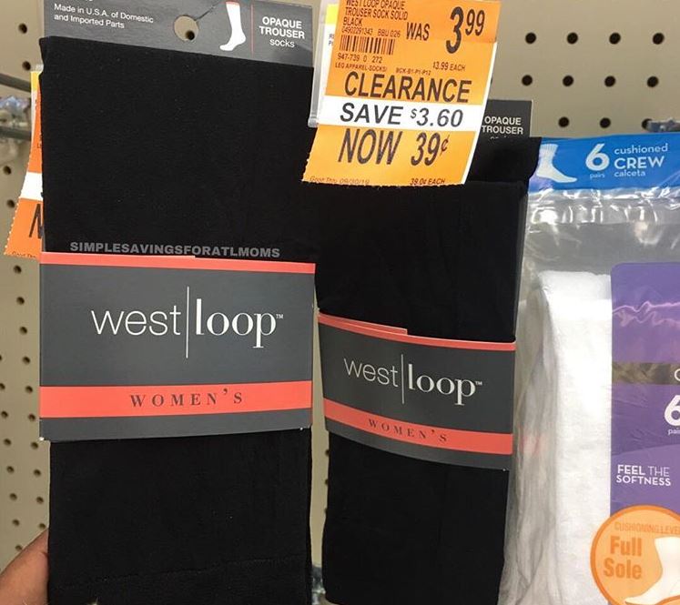 POSSIBLE 0.39 WEST LOOP WOMEN'S (2 PACK) SOCKS AT WALGREENS