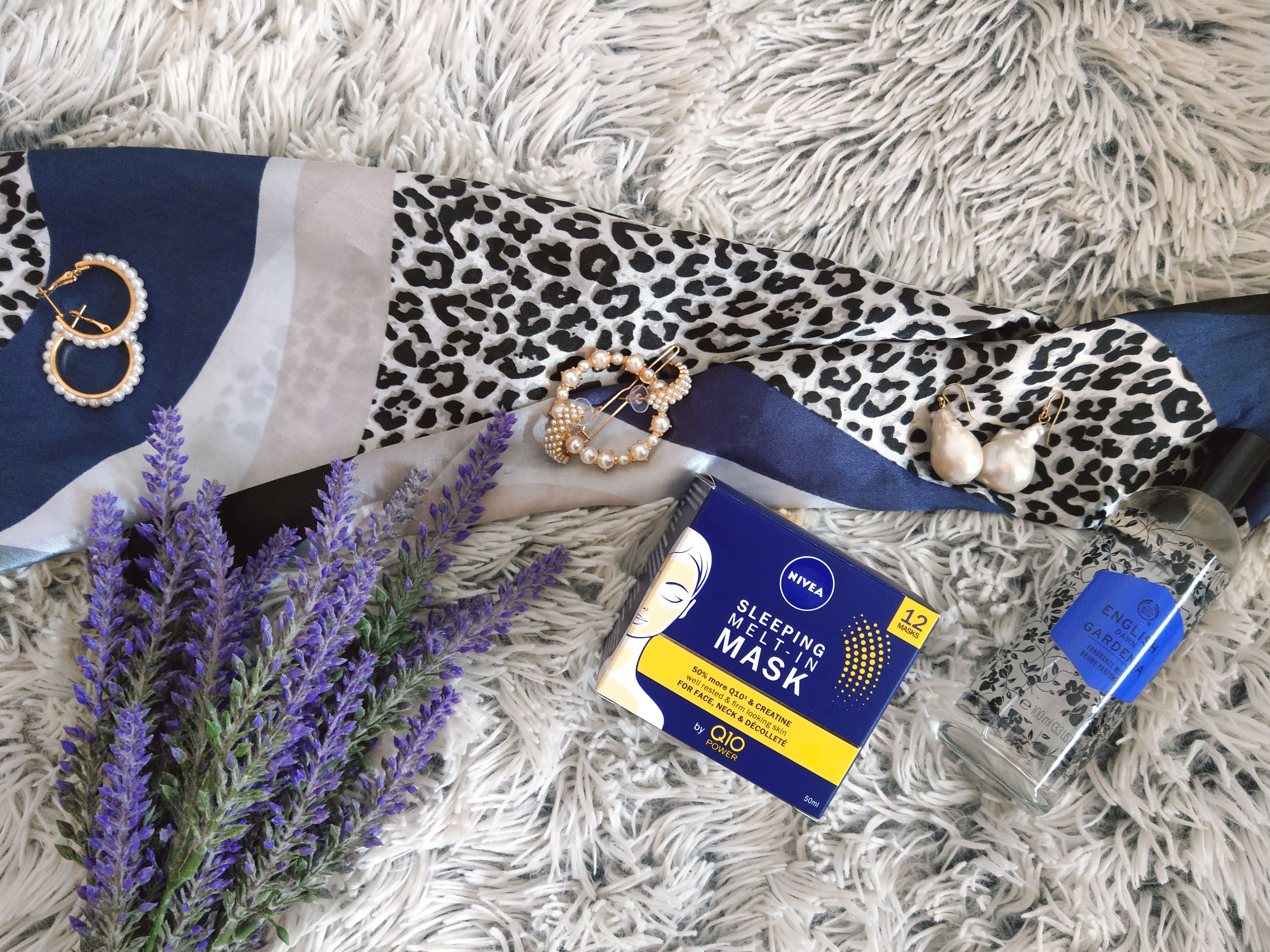 Nivea Sleeping melt in mask Q10 power review/recenzija Simple Serenity