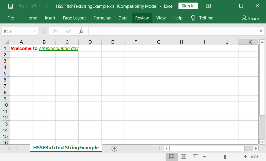 Apache POI Creating Multiple Fonts Excel Cell using RichTextString