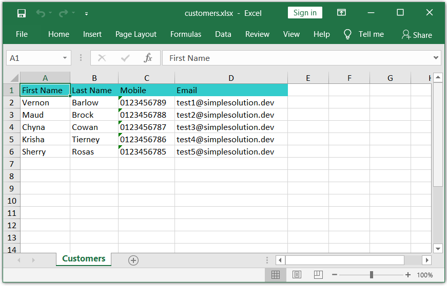 Spring Boot  Application Download Excel File