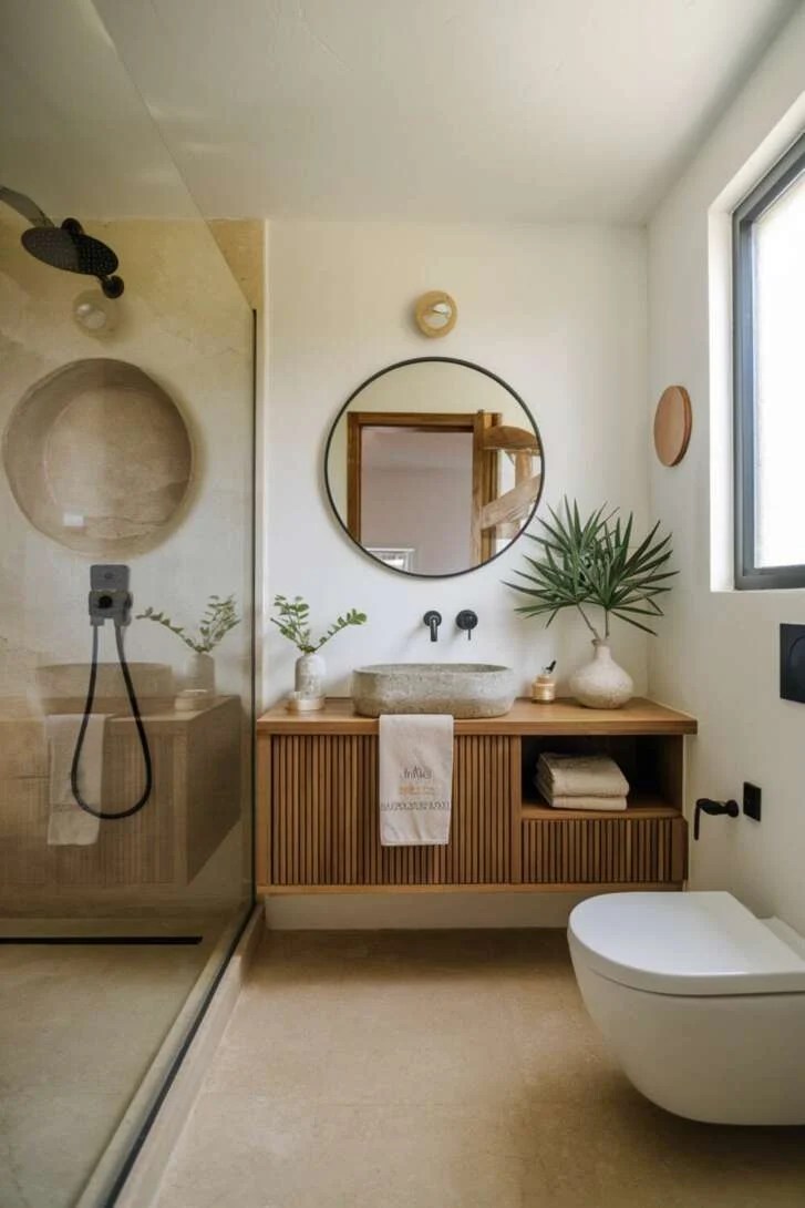 26 Stylish Organic Modern Bathroom Design Ideas