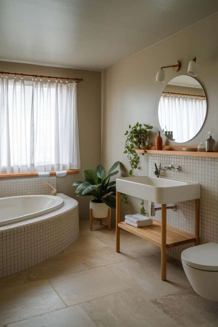 26 Stylish Organic Modern Bathroom Design Ideas