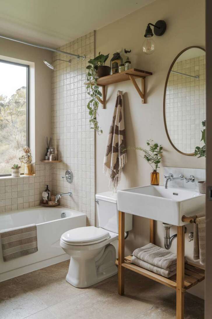 26 Stylish Organic Modern Bathroom Design Ideas