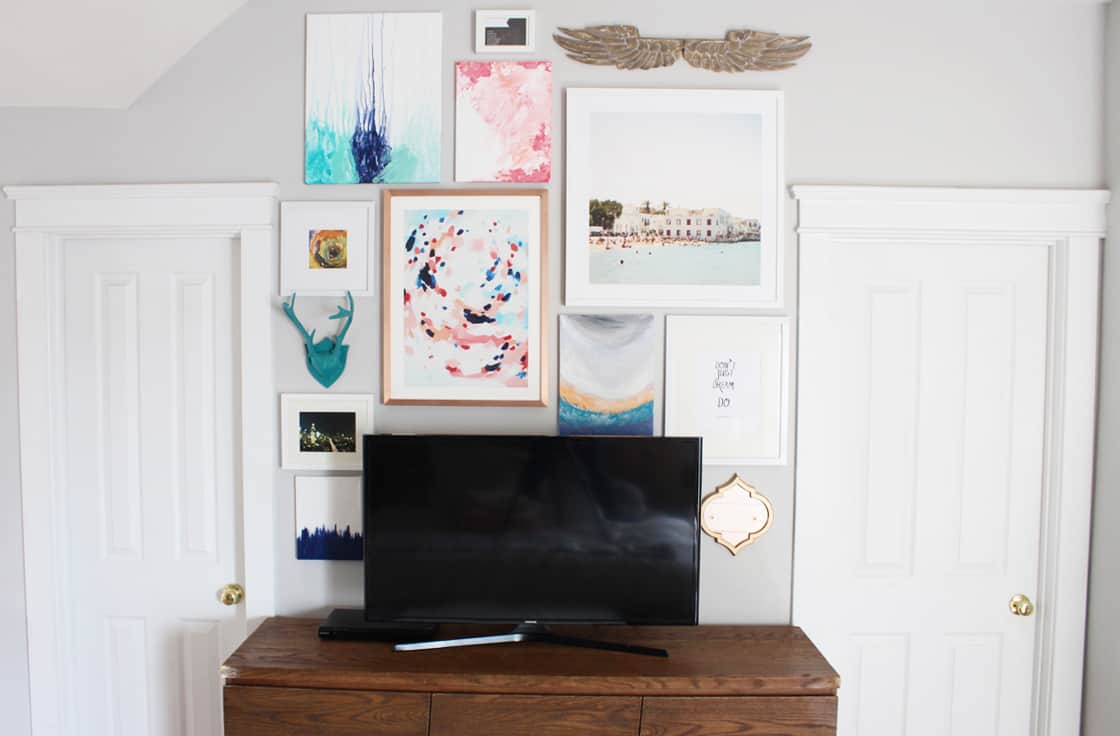 How To Disguise A TV With A Gallery Wall Simple Stylings