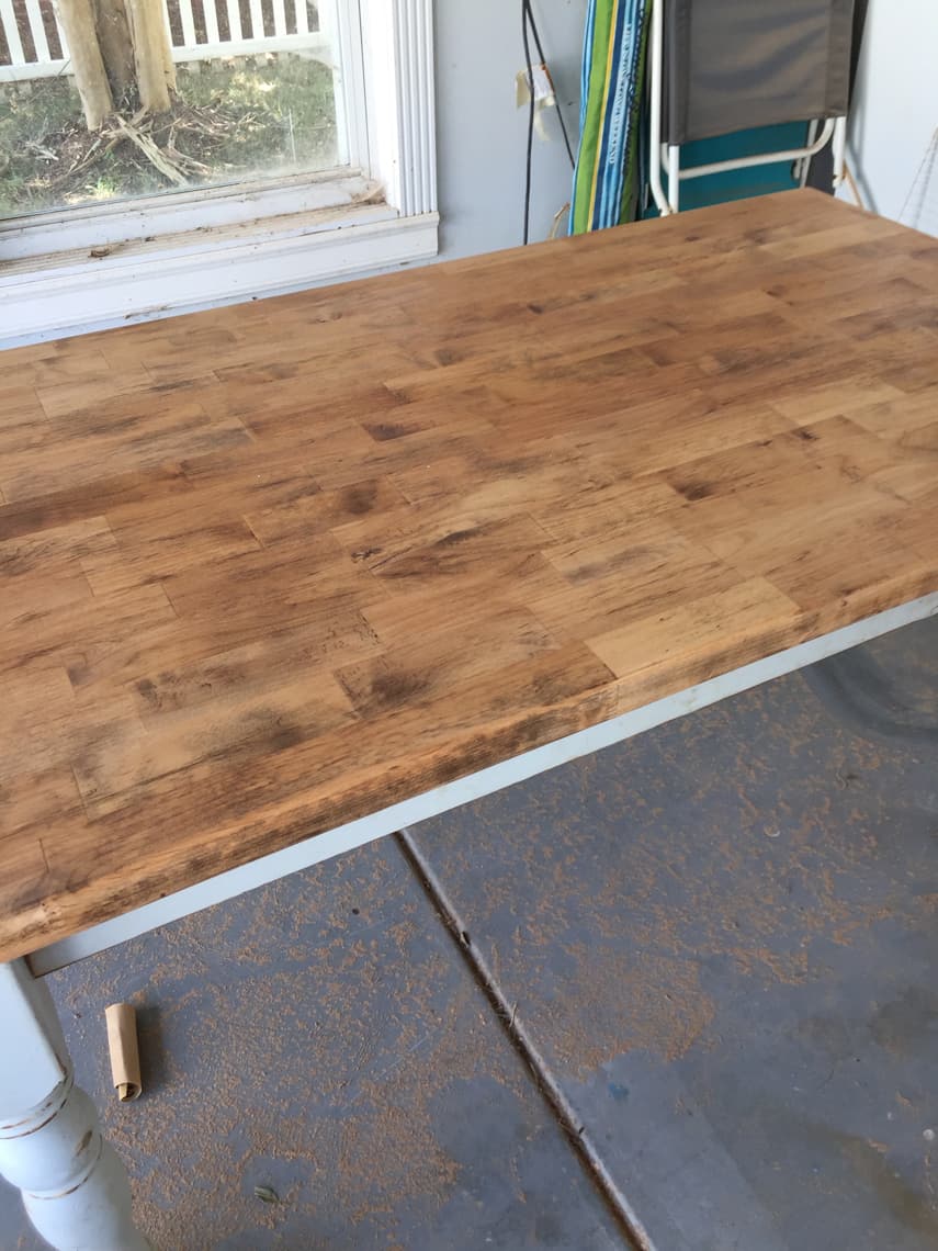 How To Refinish A Natural Wood Dining Room Tabletop Easy DIY