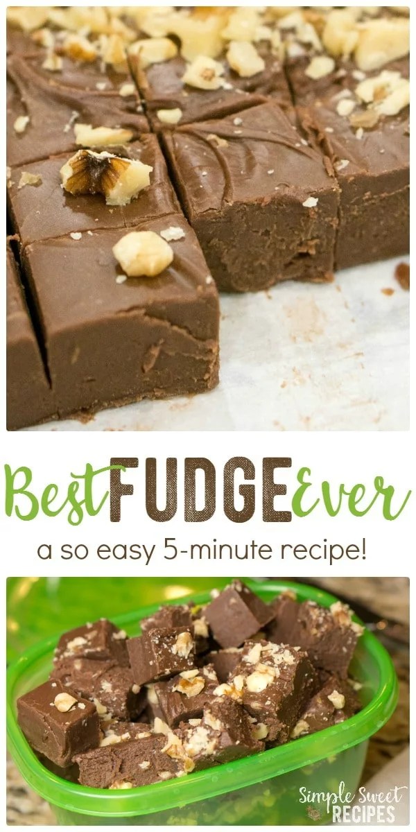 Best Fudge Recipe Ever in 5 Minutes! Simple Sweet Recipes