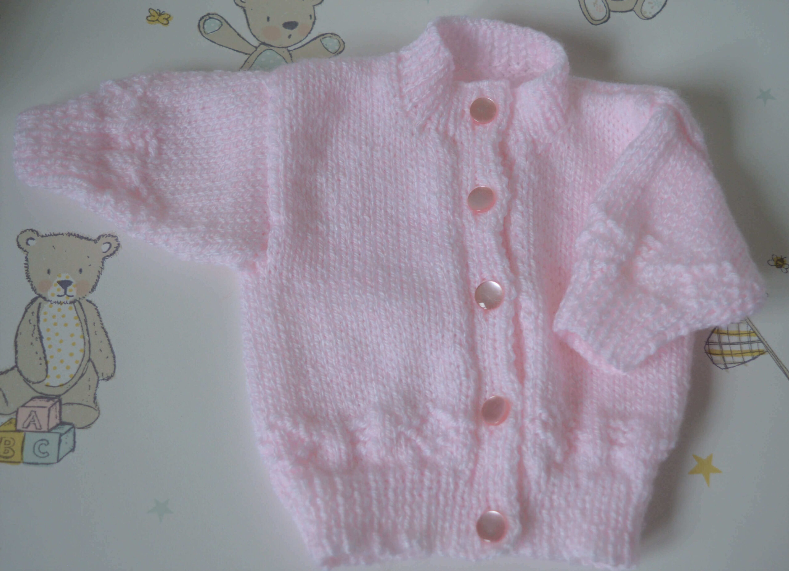 Baby cardigan in pink Simples Yorkshire