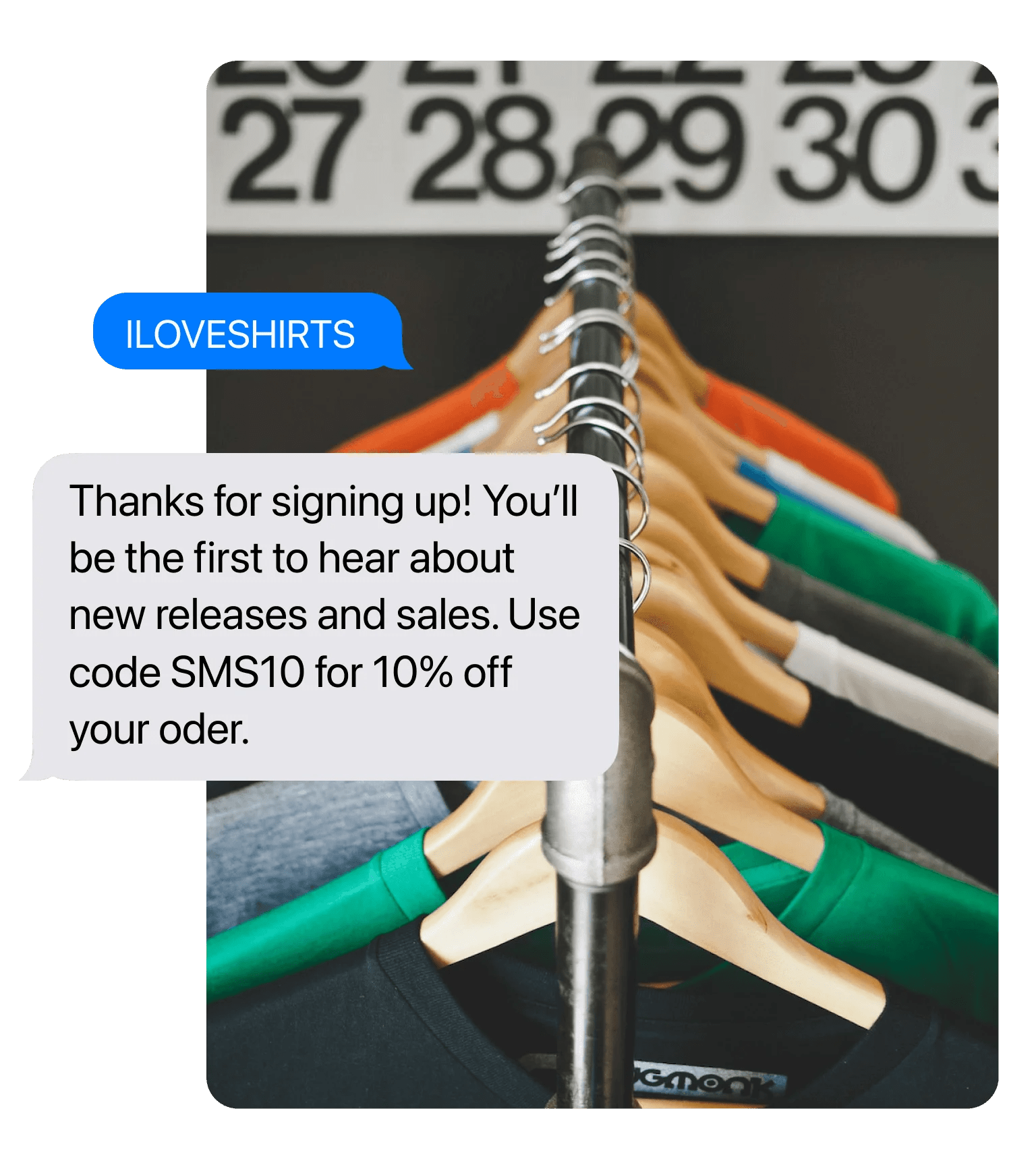 Text message marketing tool for and retail