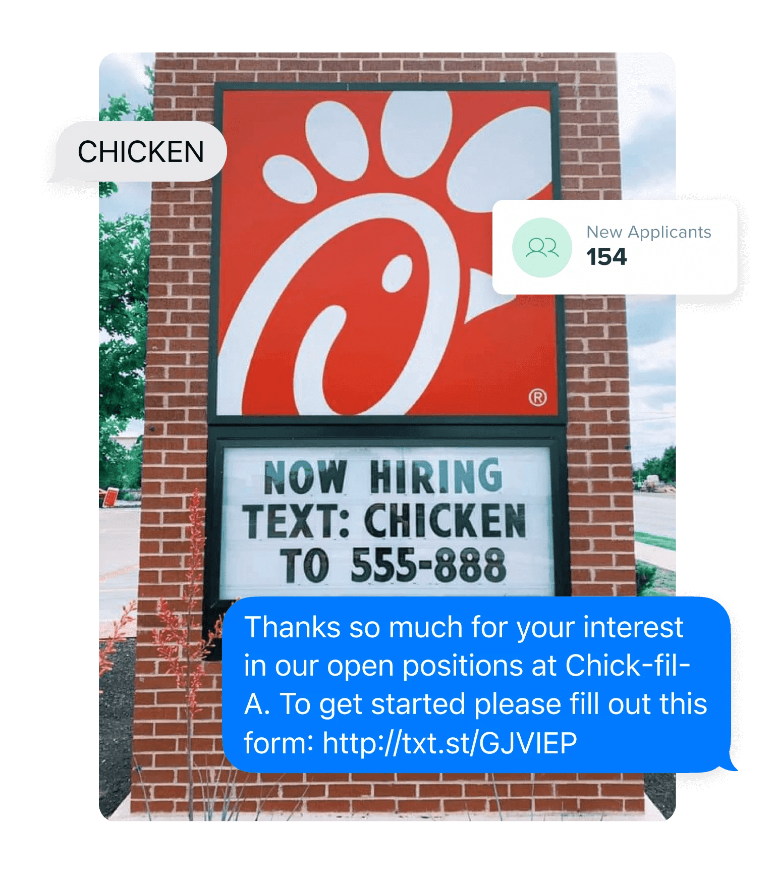 Text recruiting software Market openings & help candidates apply