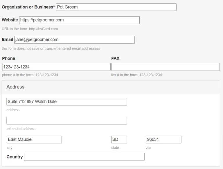 How to send a business card text message
