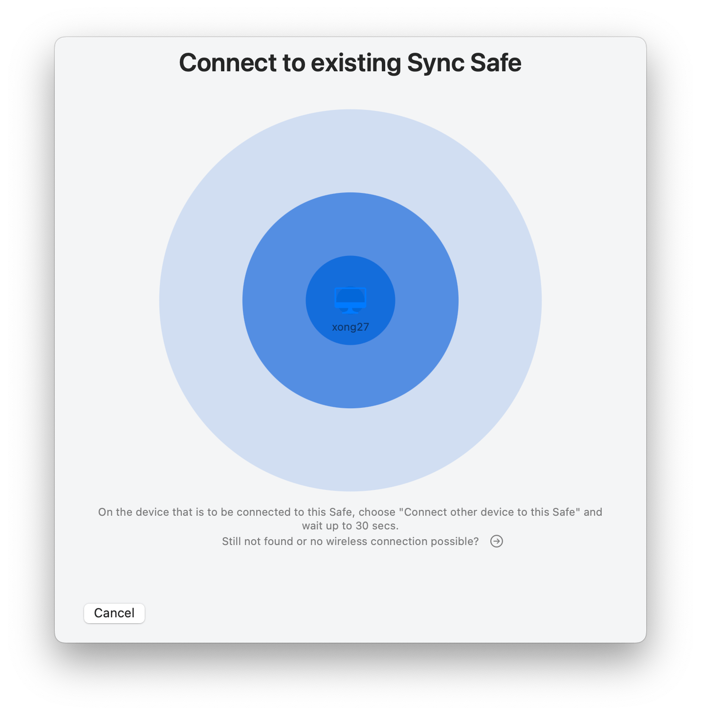 Set up folder sync between two Macs