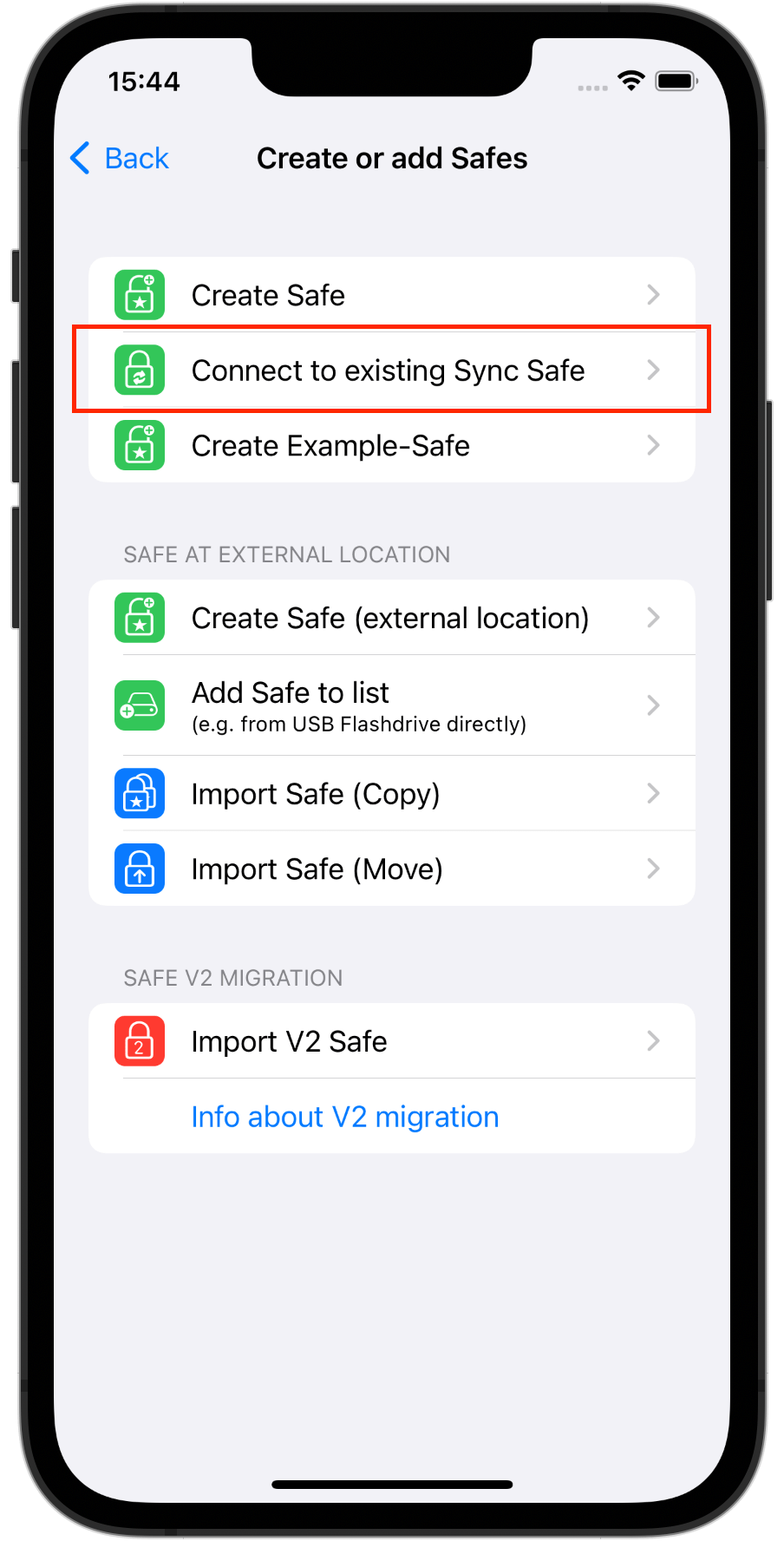 Create Safe on Mac and set up iCloud sync to iPhone