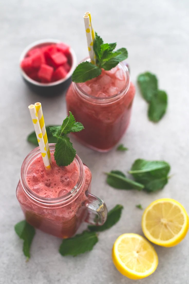 Watermelon Mint Lemonade Simple Vegan Blog Smoothie Good Day