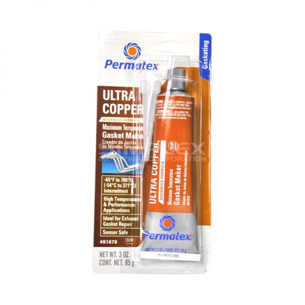Permatex Ultra Copper Max. Temp. RTV SIL. Gasket Maker 3 oz, Adhesive and Sealant, 81878 Simplex