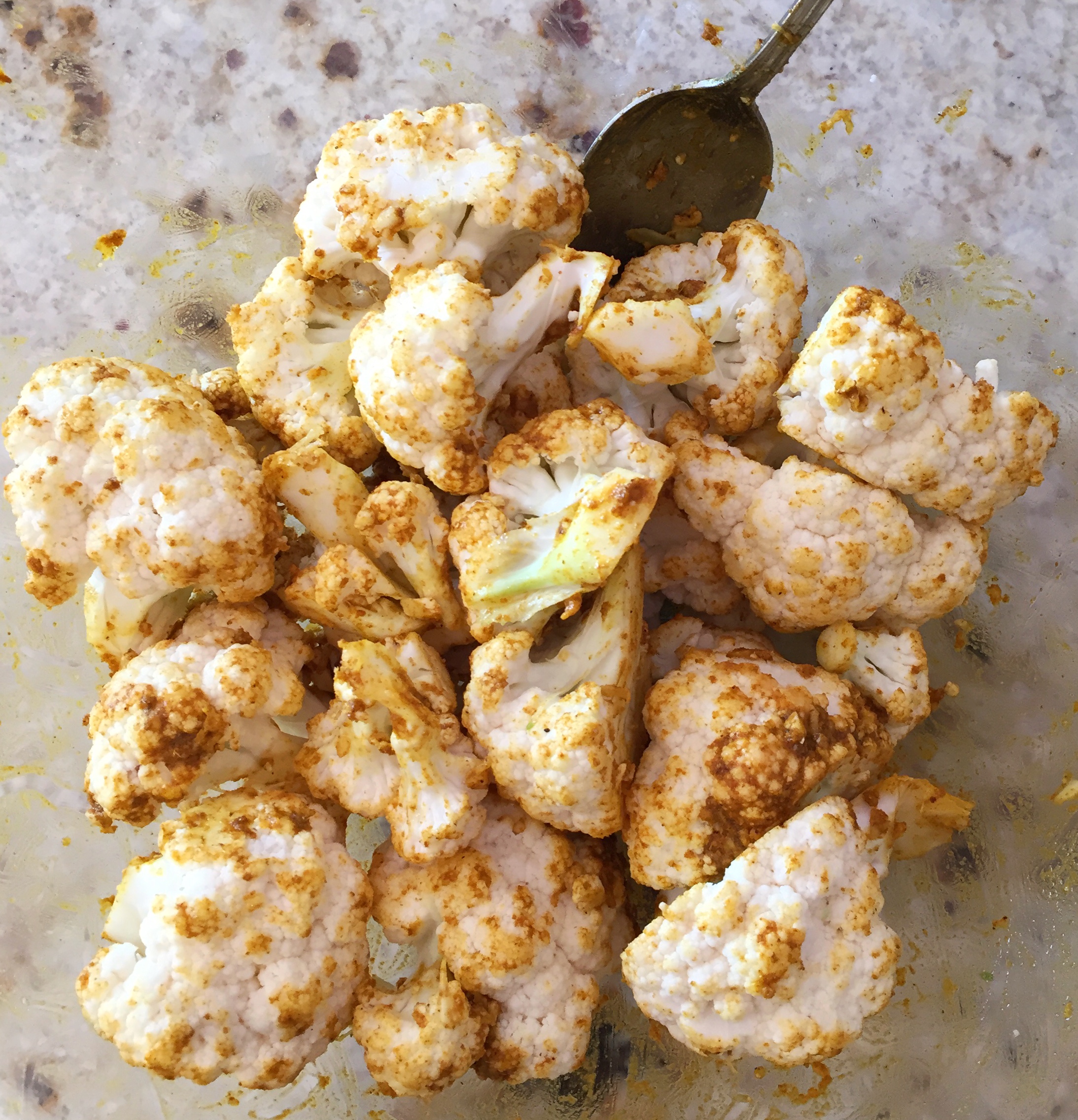 BBQ’d Cauliflower with Curried Yogurt Dip simplicious food