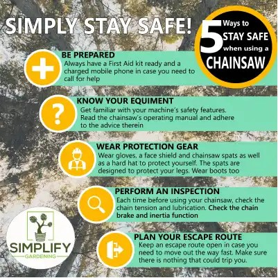 Chainsaw Safety Tips Infograph