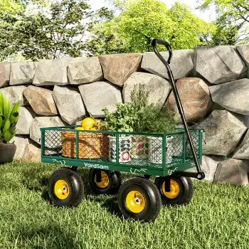 Picture of Yardsam Utility Steel Garden Carts and Wagons