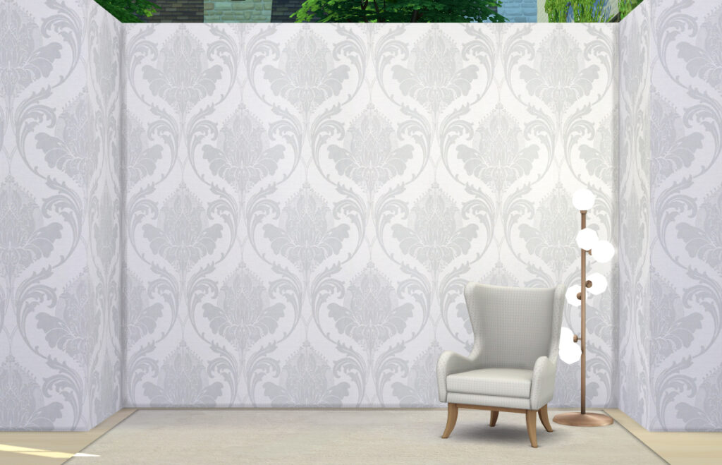 Neutral Damask Wallpaper SimPlistic Sims 4