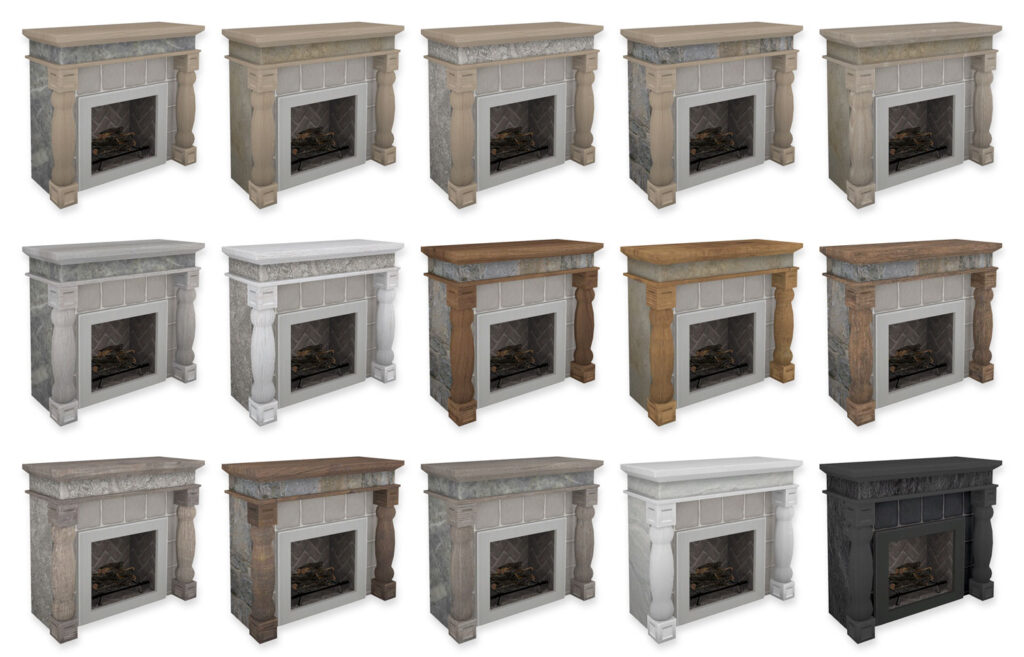 RusticLife Fireplace SimPlistic Sims 4