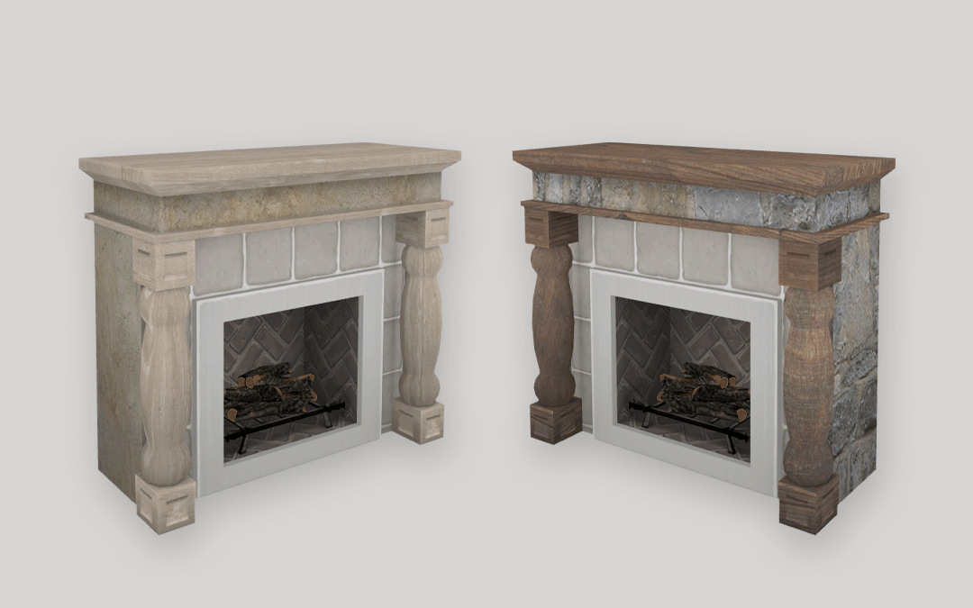 RusticLife Fireplace SimPlistic Sims 4