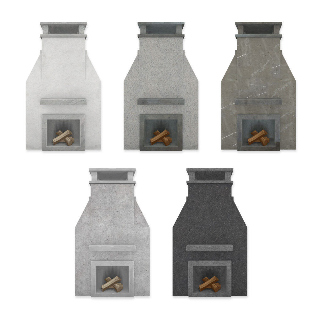 RH Outdoor Stone Fireplace SimPlistic Sims 4