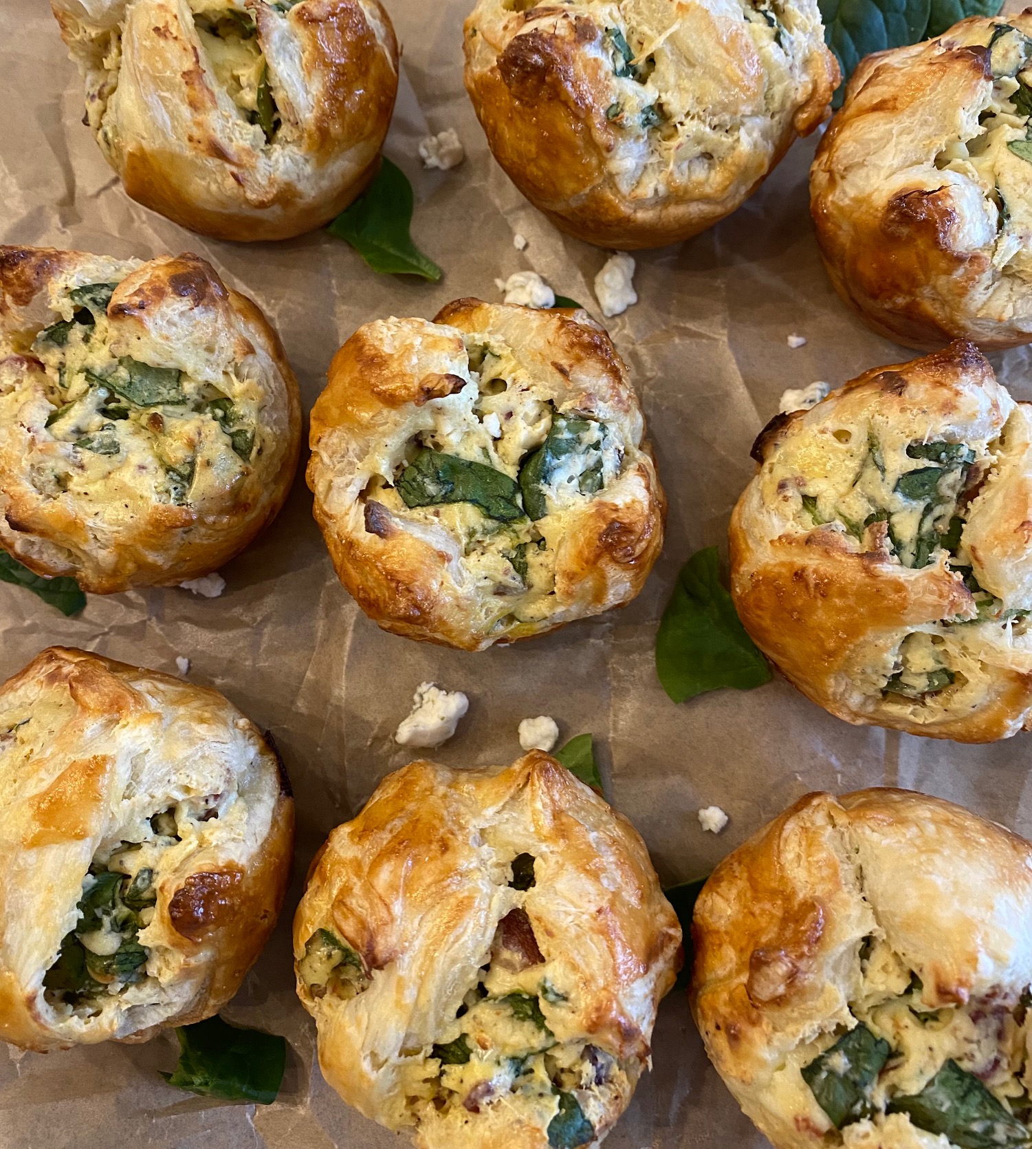 Bacon and Blue Cheese Spinach Puffs Simply Altered Eats