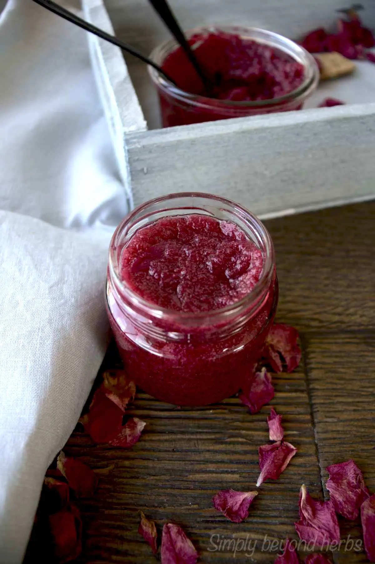 Rose petal jam with fresh or dried roses SimplyBeyondHerbs