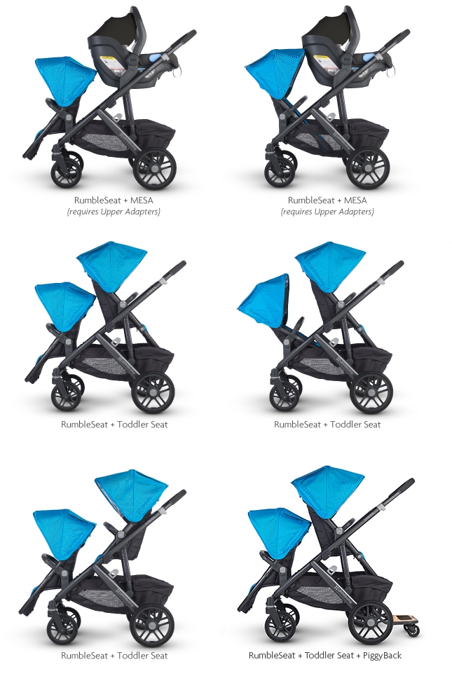 UPPAbaby VISTA 2015 Rumble Seat Navy/Silver (Taylor) Simply Bubs