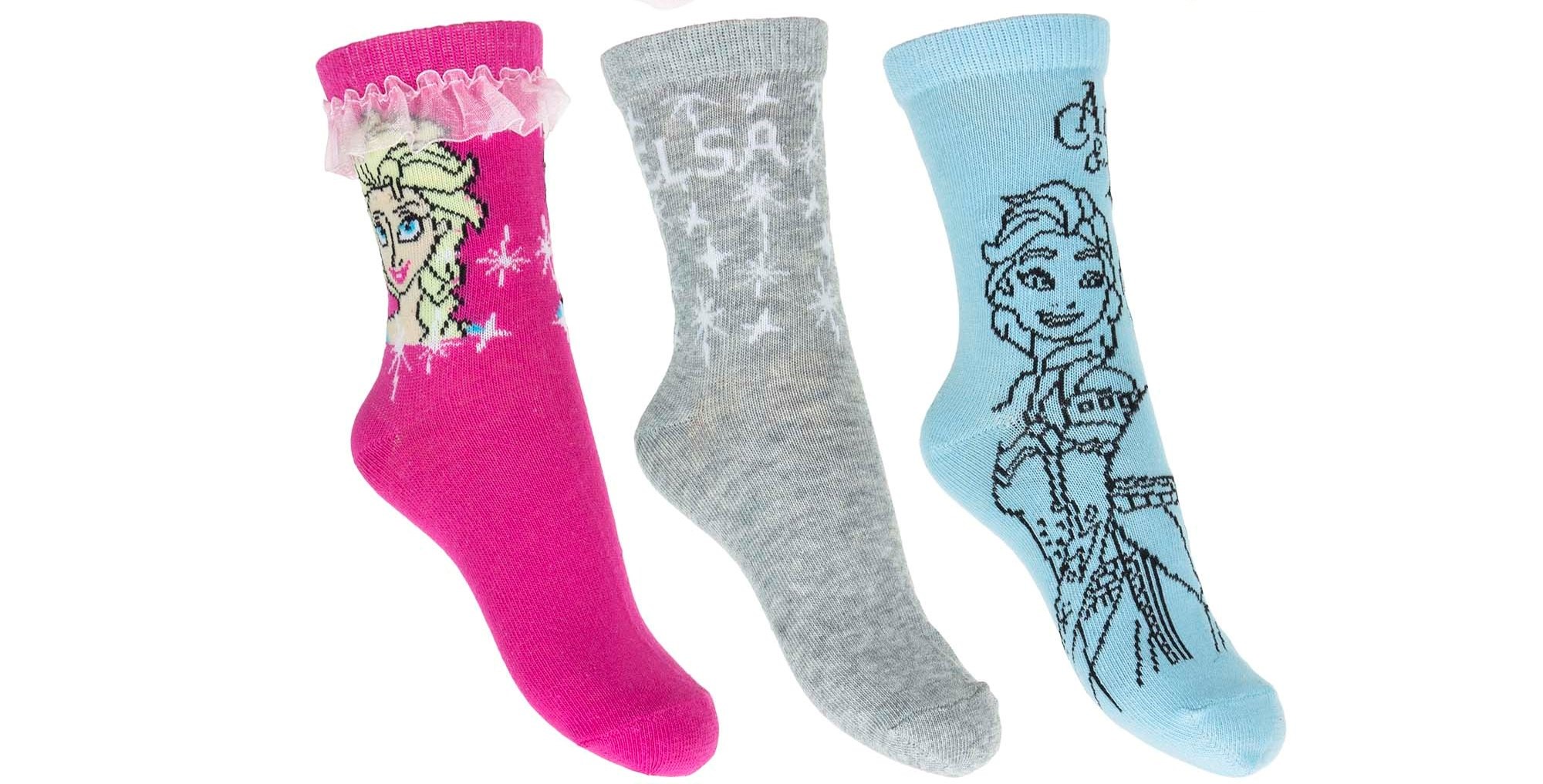 Socks Disney Frozen Girls 3 pack Elsa Blue Simply Bubs Merchandise