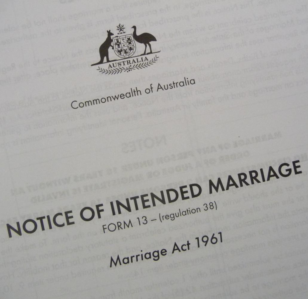 Notice Of Intended Marriage Meriki Comito Marriage Celebrant Melbourne