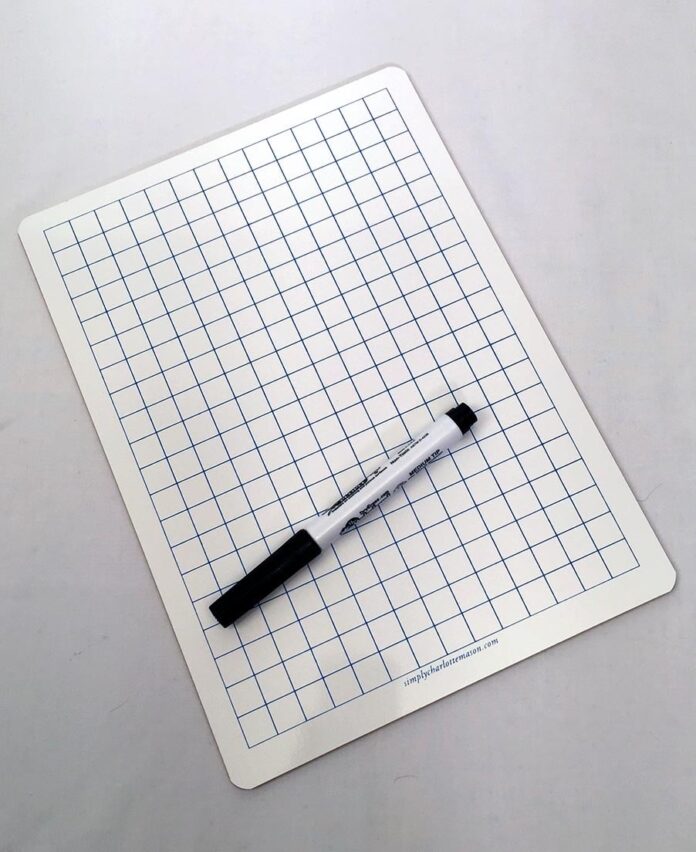 Dry Erase Board with Grid and Marker Simply Charlotte Mason
