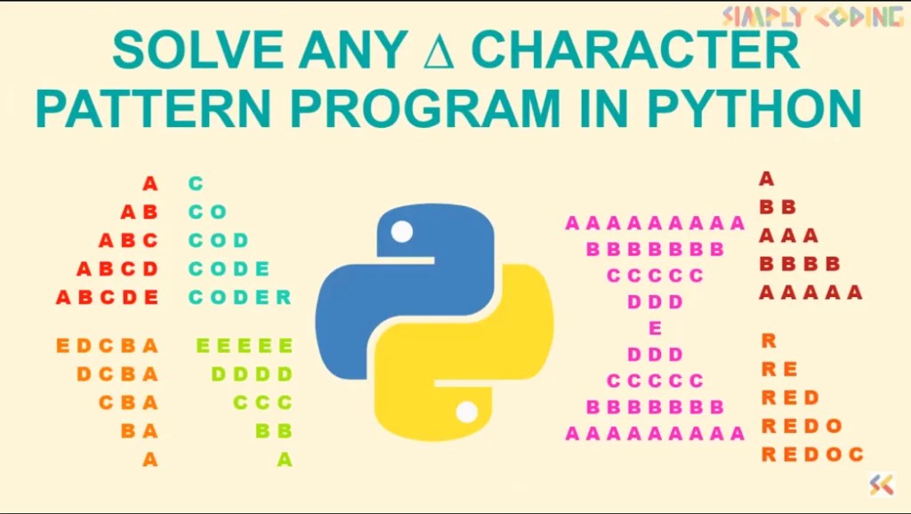 Solve any character pattern program in python