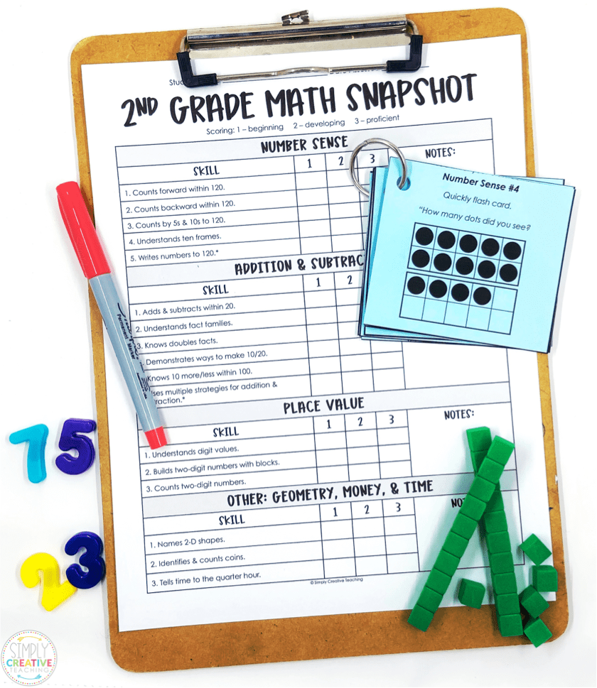 Beginning of the Year Math Assessments Simply Creative Teaching