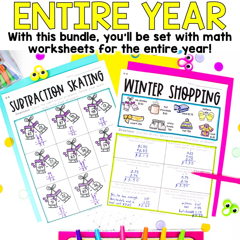 No Prep Math Printables Worksheets Spiral Review 1st Grade, 2nd Grade Bundle Simply Creative Teaching No Prep Math Printables Worksheets Spiral Review 1st Grade, 2nd Grade Bundle Simply Creative Teaching