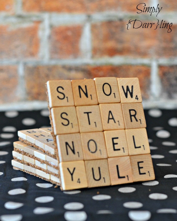 Christmas Scrabble Tile Coasters Simply {Darr}ling