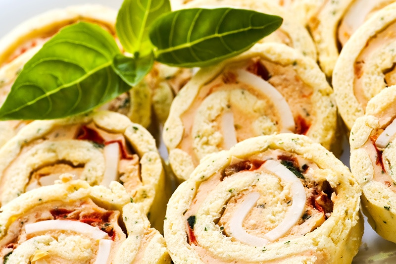 Fire Roasted Red Pepper Pinwheels Simply Elegant