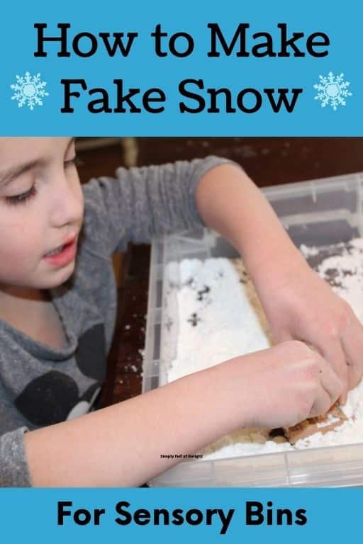 How to make Fake Snow for Sensory Play