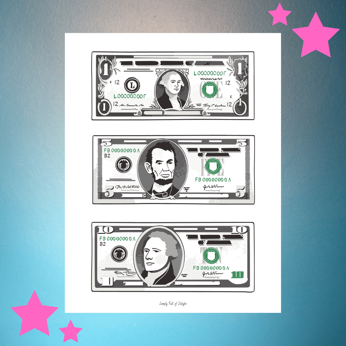 Realistic Play Money Play Money Printable