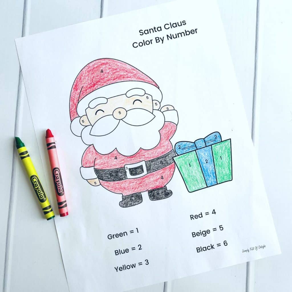 Free Christmas Color by Number Printables for Kids Simply Full of Delight