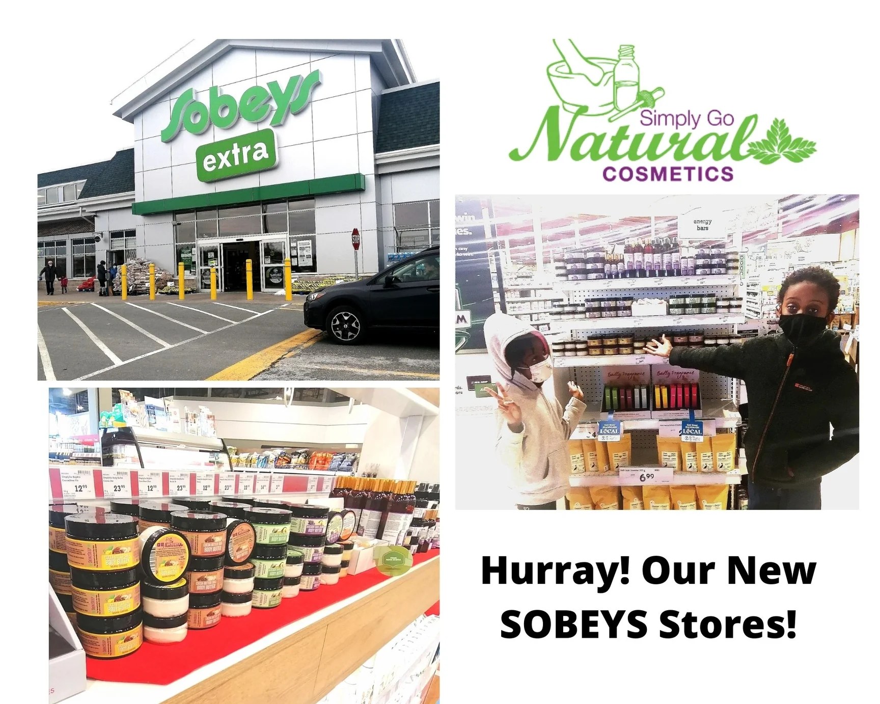 New SOBEYS Stores to find us! Simply Go Natural Cosmetics