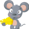 Mouse holding cheese