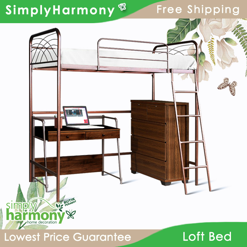 Loft Bed Metal Simply Harmony