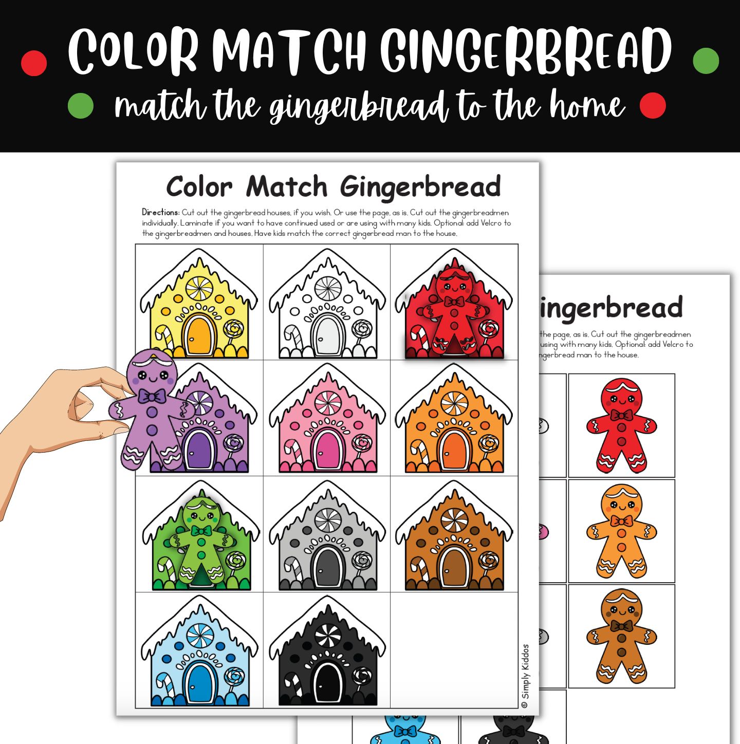 Gingerbread Color Matching Simply Kiddos