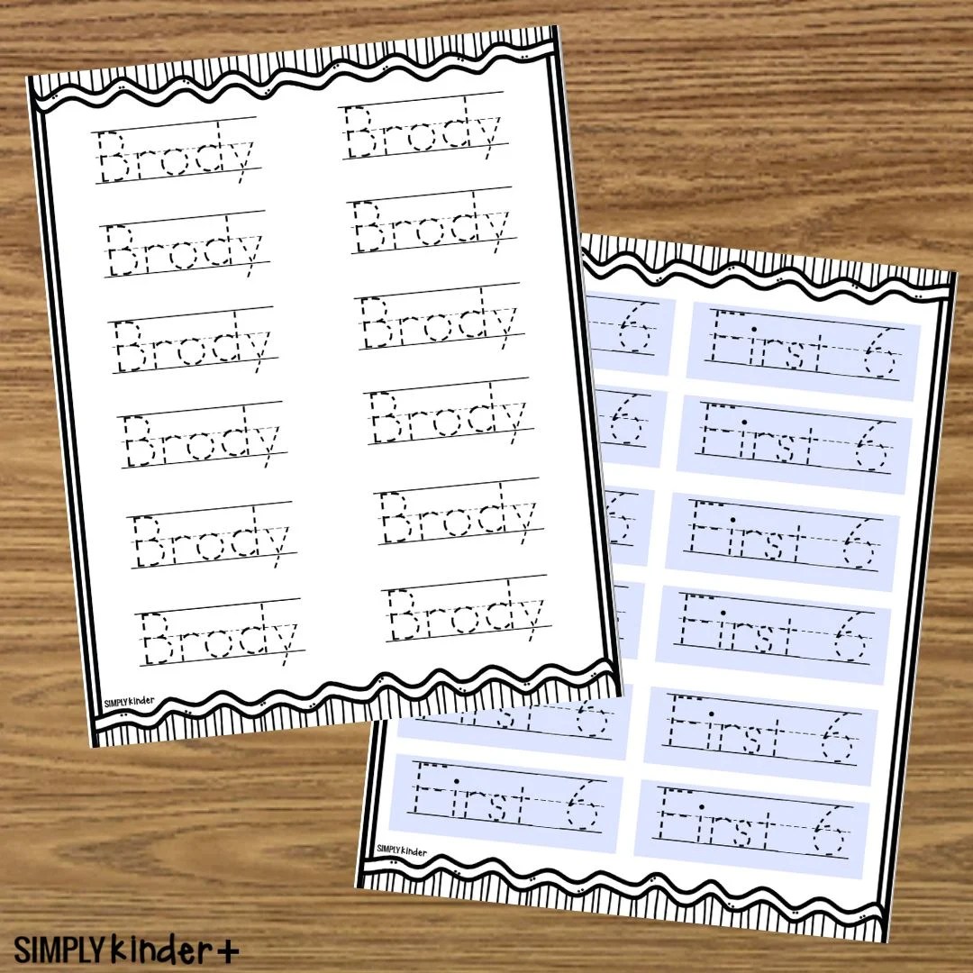 Name Name Printable - Simply Kinder Plus
